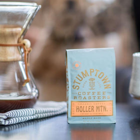 Stumptown Holler Mountain bag seal emphasizing freshness and sustainability