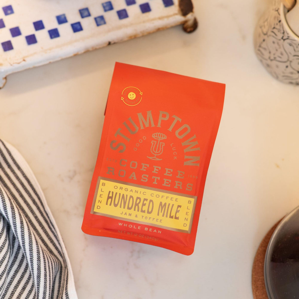 Stumptown Hundred Mile toffee-notes offer a comforting sweetness in cup.