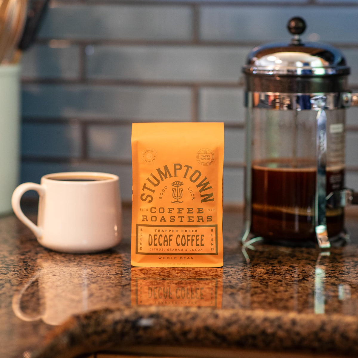 Stumptown Trapper Creek espresso shot poured to reveal rich crema.