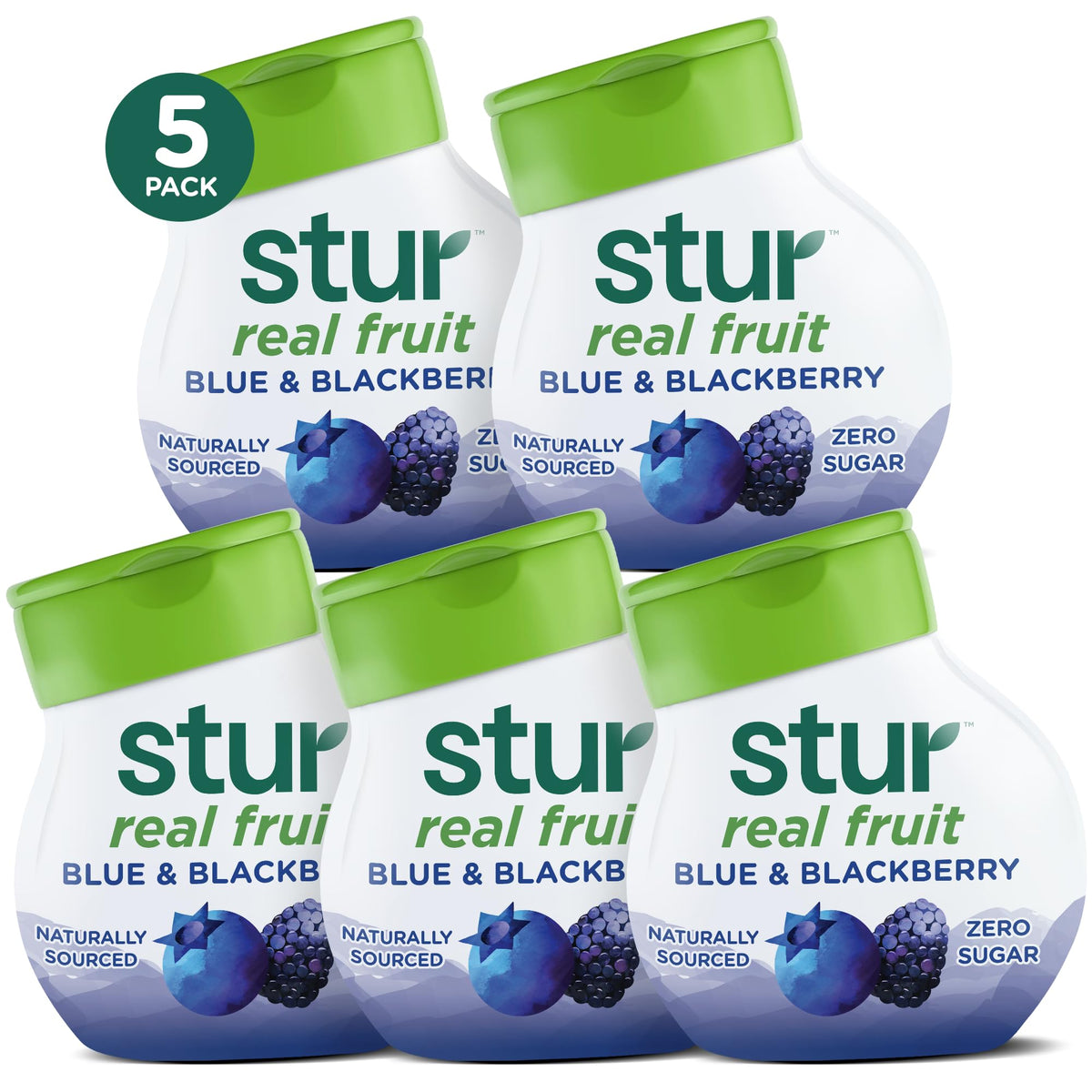 Stur Liquid Water Enhancer bottle with blue blackberry flavor for quick hydration