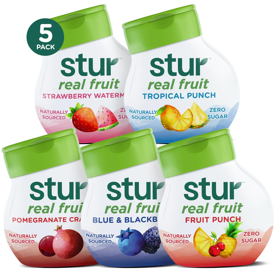 Stur liquid water enhancer bottle on the go adds natural zero-calorie flavor