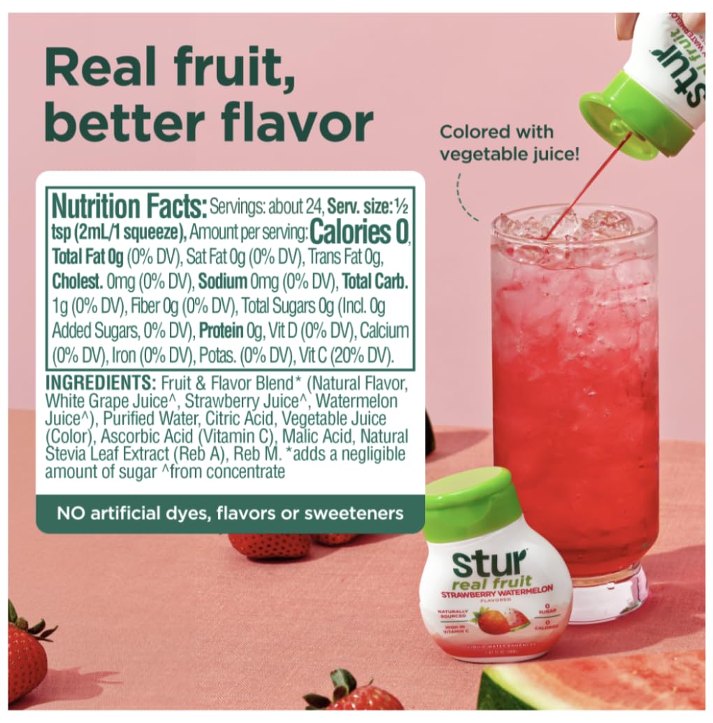 Stur classic variety bottle provides Vitamin C and antioxidants in daily water