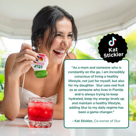 Stur liquid water enhancer bottle uses real fruit extracts for refreshing taste