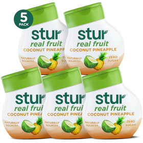 Stur Coconut Pineapple liquid water enhancer bottle with tropical aroma and vitamin C