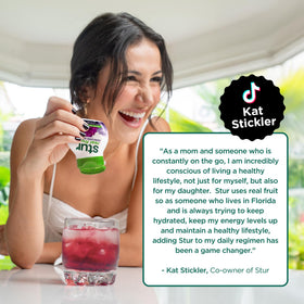 Stur Concord Grape ingredients: real fruit extracts with stevia for clean sweetness