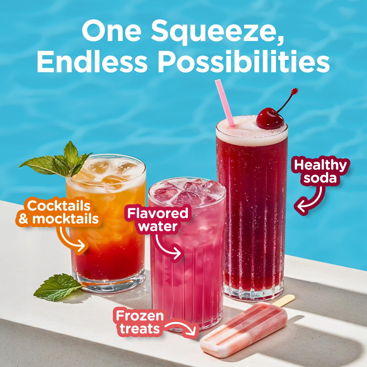 Close-up of Stur Lemonade label highlights real fruit extracts.