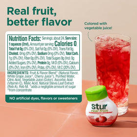 Stur Liquid Water Enhancer pour demonstrates quick flavoring for on-the-go hydration.