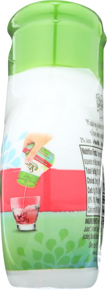 Stur liquid water enhancer added to a glass of water for refreshment.