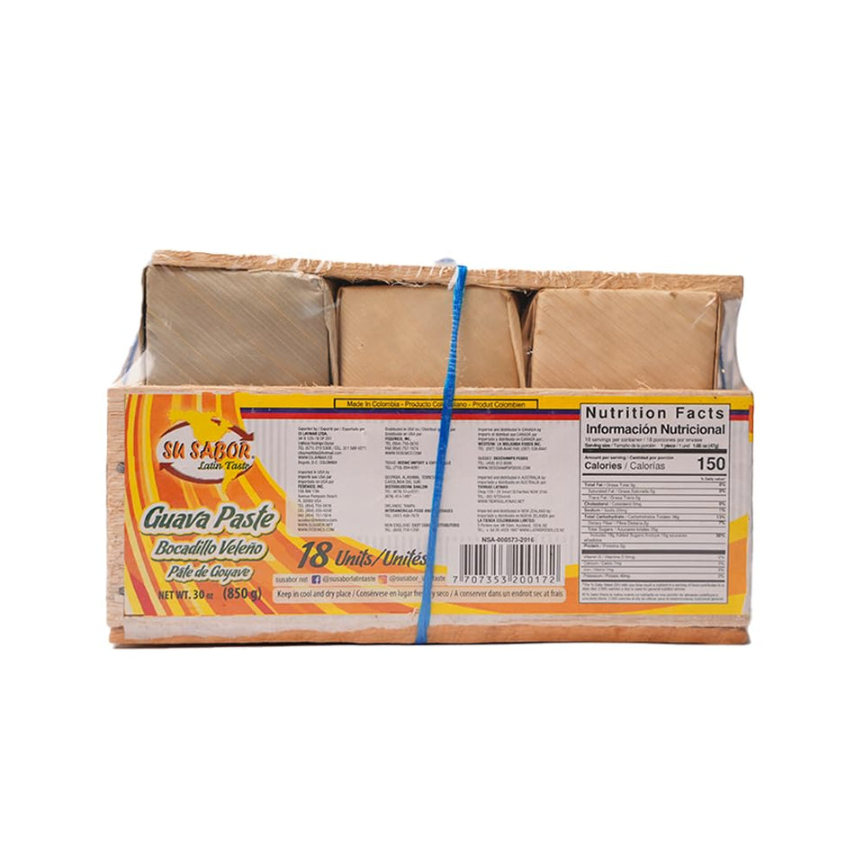 SU SABOR LATIN TASTE Bocadillo Veleño packaging for on-the-go snacking
