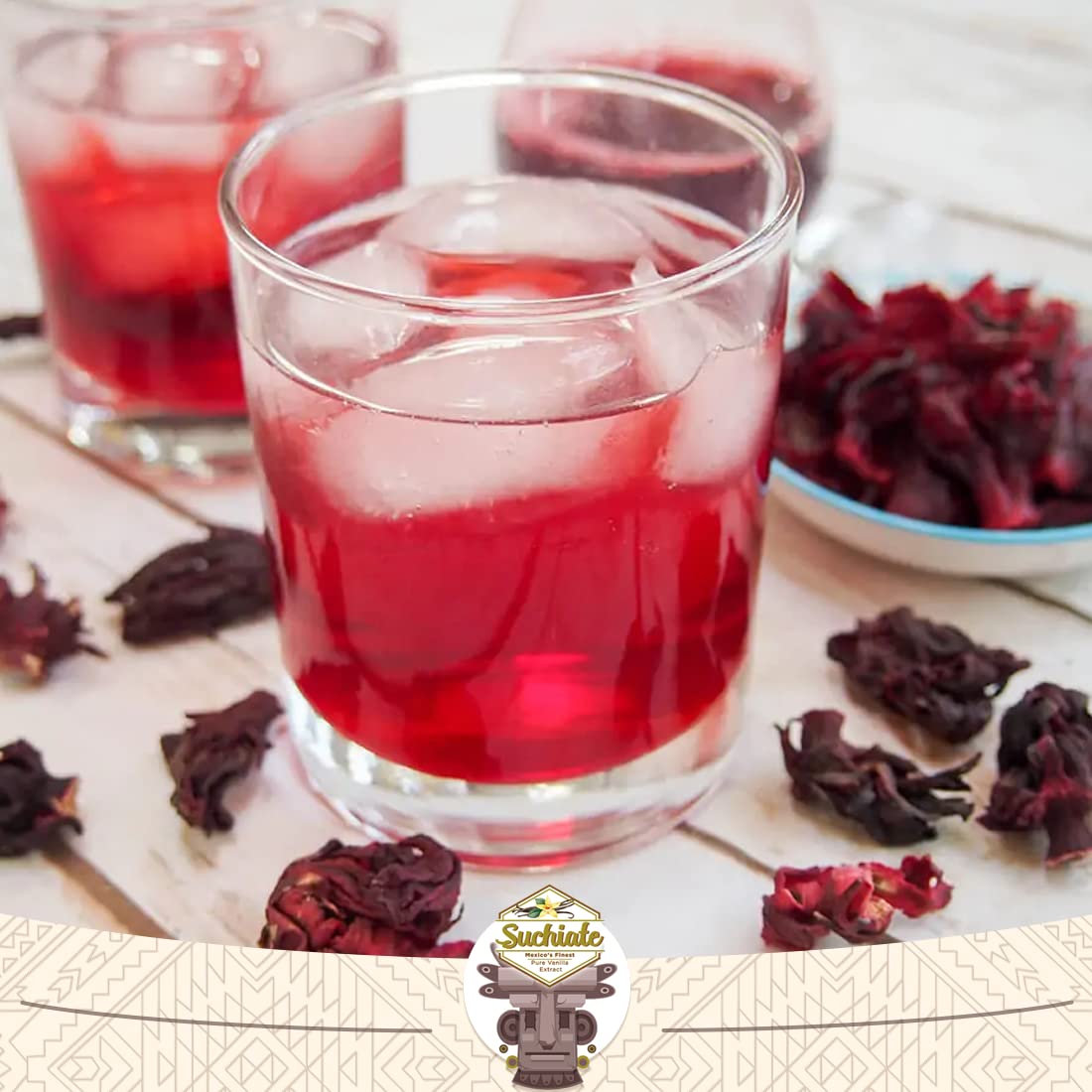 Suchiate hibiscus flowers showcasing vibrant color for beverages