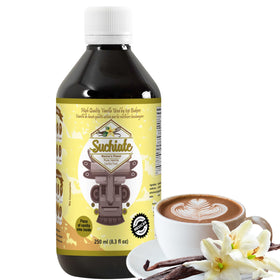 Suchiate Mexico's Finest vanilla extract bottle showcases pure vanilla aroma for baking.
