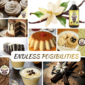 Suchiate vanilla extract pour captures deep flavor ideal for cakes and cookies.
