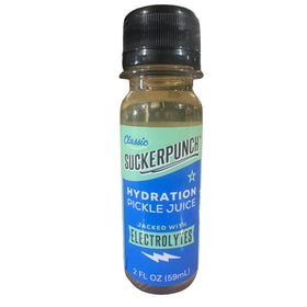 Suckerpunch pickle juice shot after run helps replenish electrolytes.
