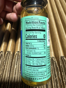 Suckerpunch pickle juice shot bottle pour supports hydration during workouts.