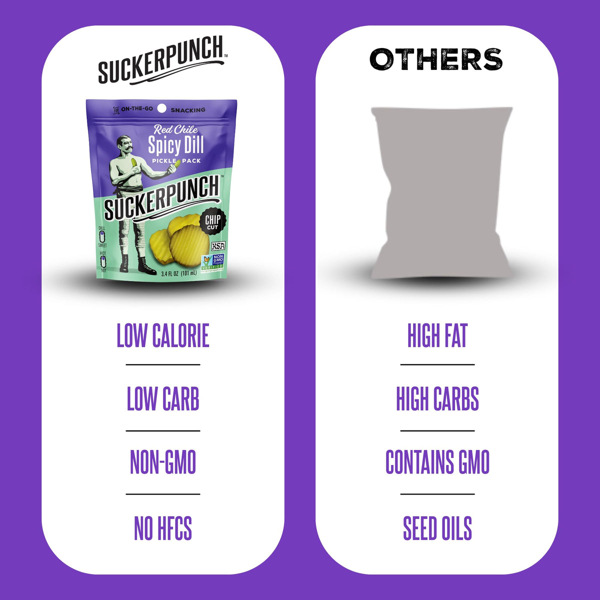 Four flavor pack lets you sample bold dill and spicy options