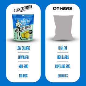 Non-GMO cucumbers featured in SuckerPunch pickles for fresh, natural ingredients.