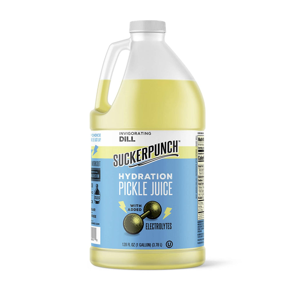 Suckerpunch Pickle Juice Shot bottle ready for quick hydration and cramp relief.