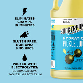Suckerpunch Pickle Juice Shot in a glass shows bold flavor and hydration.