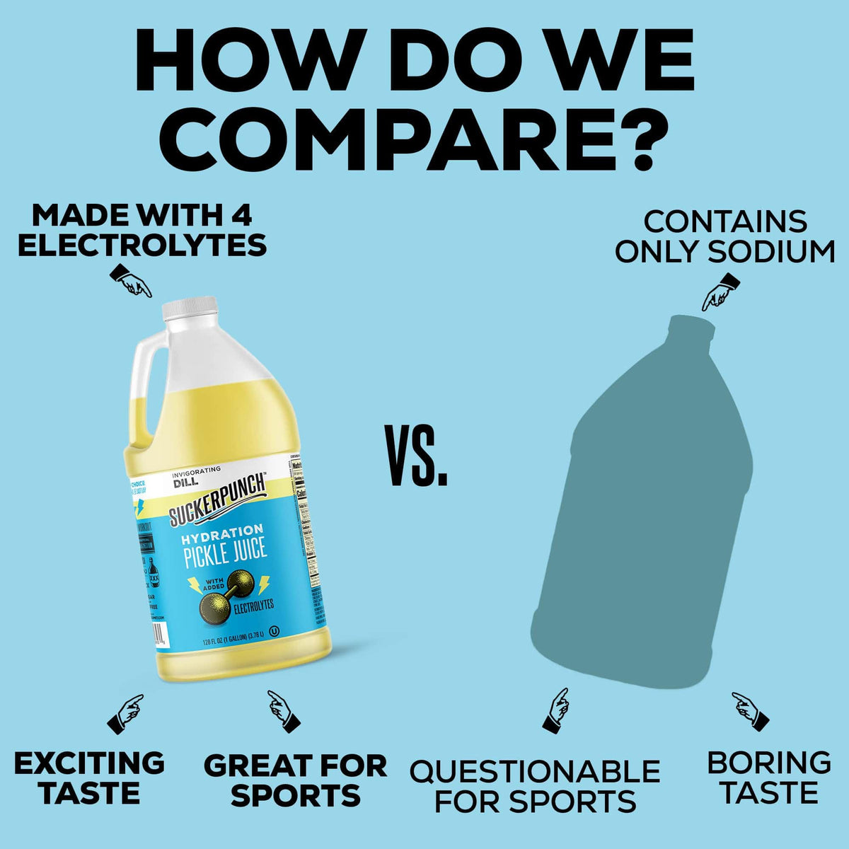 Close-up of Suckerpunch label highlights gluten-free and non-GMO ingredients.