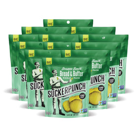 SuckerPunch dill chip-cut pickles in a pouch, a crunchy on-the-go snack