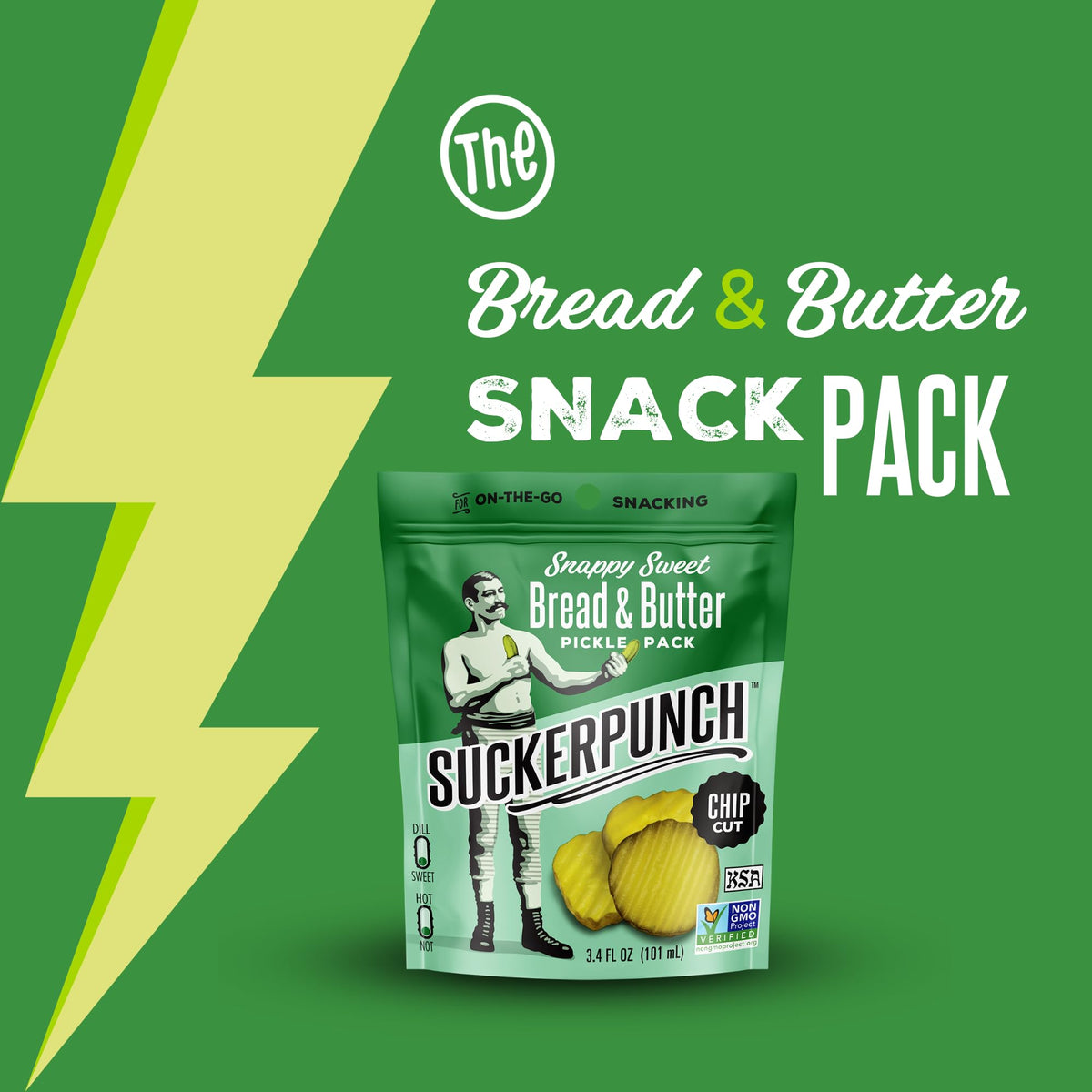 SuckerPunch kosher-certified pickles pouch ready to enjoy