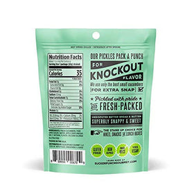 SuckerPunch low-carb pickle pouch suitable for keto snacking