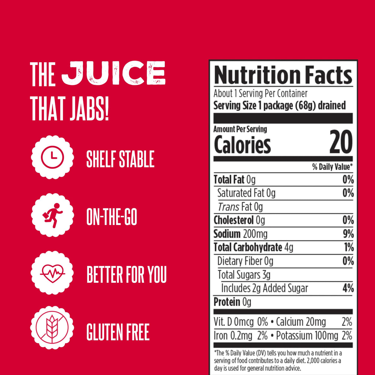 Close-up of Suckerpunch spicy dill label on pickle juice shot