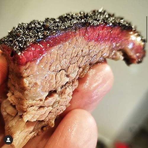 Brisket coated with 1836 Beef Rub ready for smoking