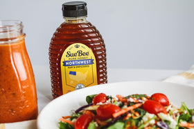 Sue Bee beekeeper-owned co-op pack emphasizing local Northwest sourcing