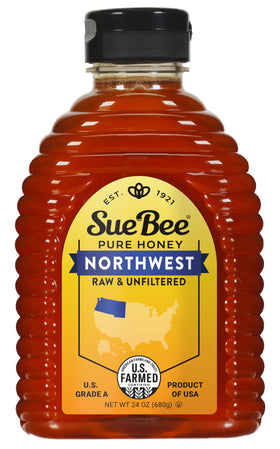 Sue Bee Local Northwest honey bottle with floral notes for daily meals
