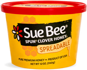 Sue Bee Spun Clover Honey two 12 oz jars ready for pantry storage and everyday drizzle.