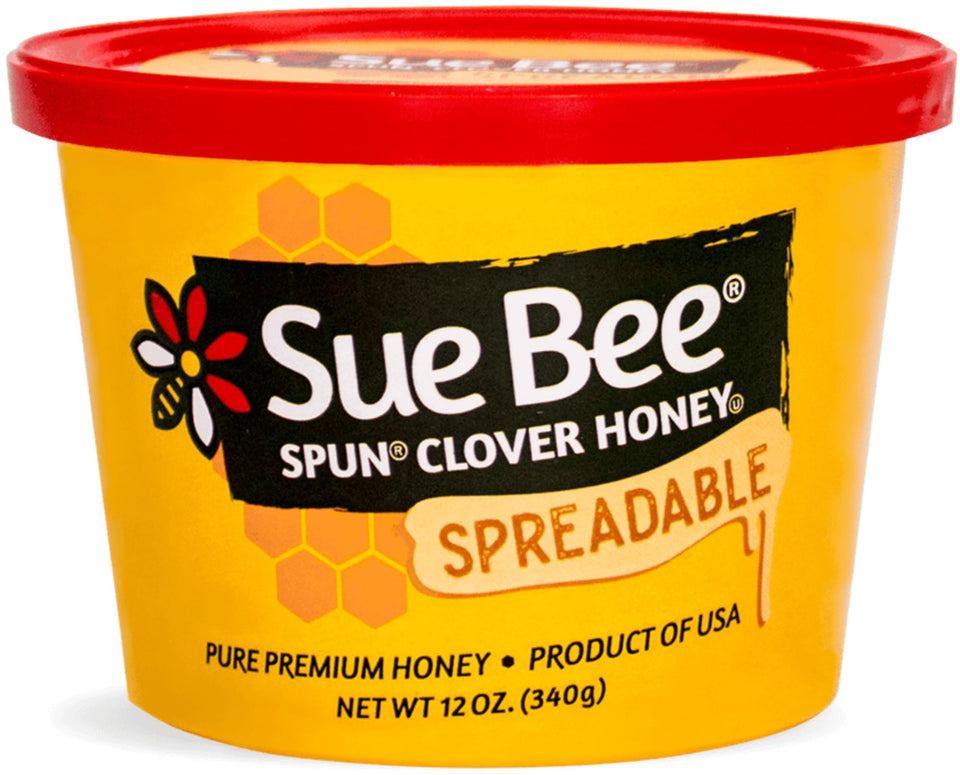 Sue Bee Spun Clover Honey two 12 oz jars ready for pantry storage and everyday drizzle.