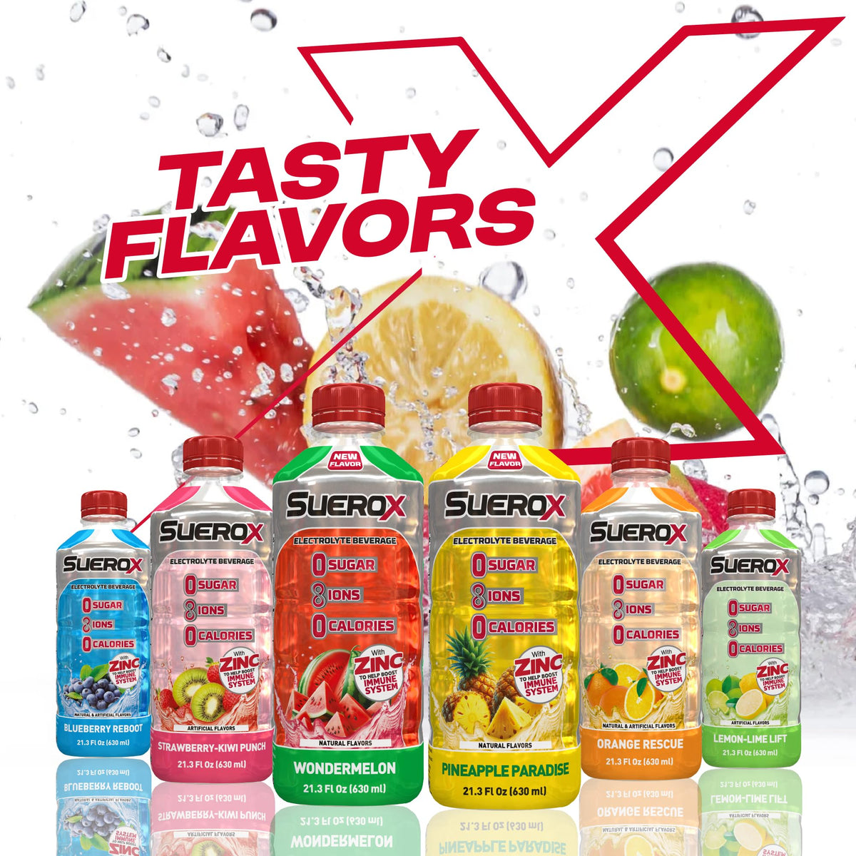 SueroX Pineapple-Mango bottle: tasty, calorie-free recovery