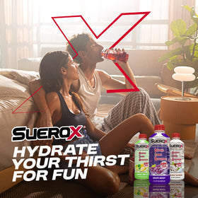 SueroX daily hydration ritual scene for office or backyard use.