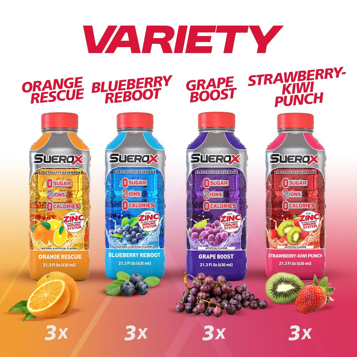 SueroX grape-bottle illustrates flavorful electrolyte hydration on the go.