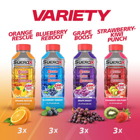 SueroX grape-bottle illustrates flavorful electrolyte hydration on the go.