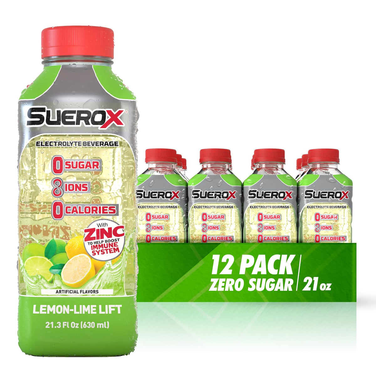 SueroX lemon lift bottle for on-the-go hydration during workouts.