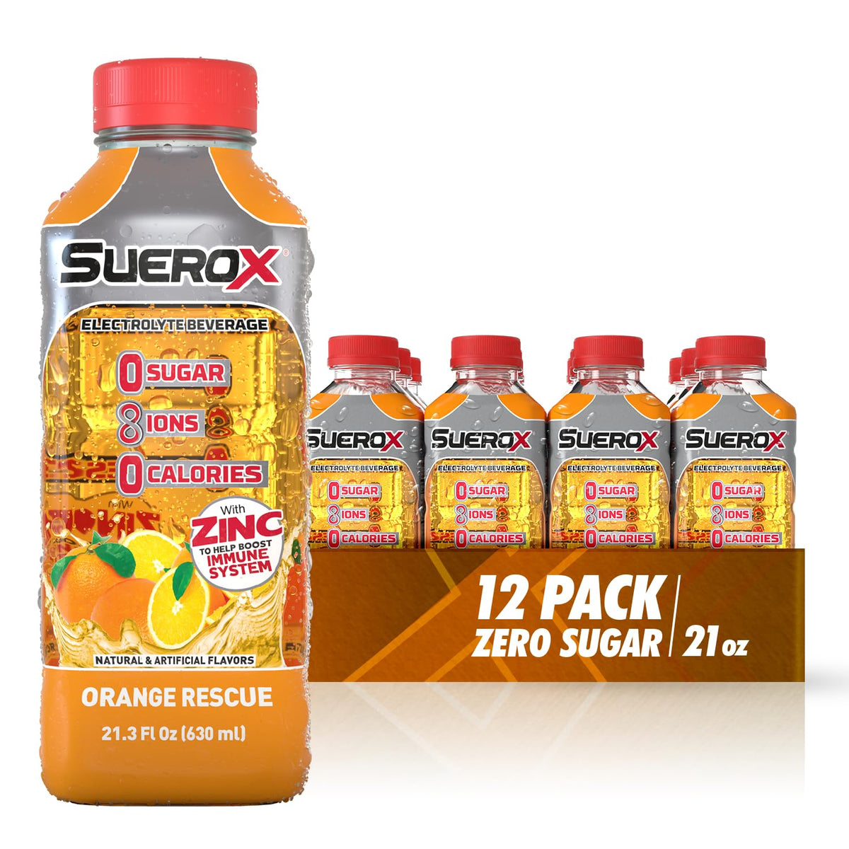 SueroX Orange Rescue bottle ready for fast hydration during workouts