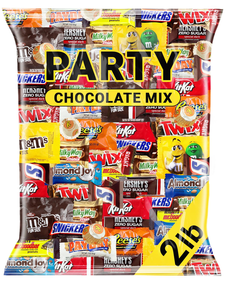SUGADELIC chocolate variety pack mini bars, perfect for easy sharing in offices and gatherings.