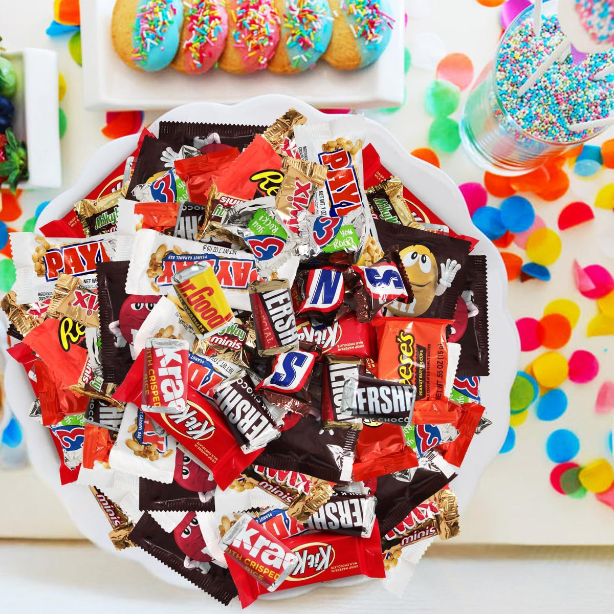 SUGADELIC party-ready chocolate display for offices and classrooms.