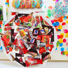 SUGADELIC party-ready chocolate display for offices and classrooms.