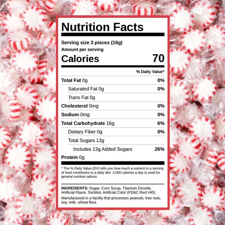 Approximately 450 Starlight Peppermints in a bulk bag for events