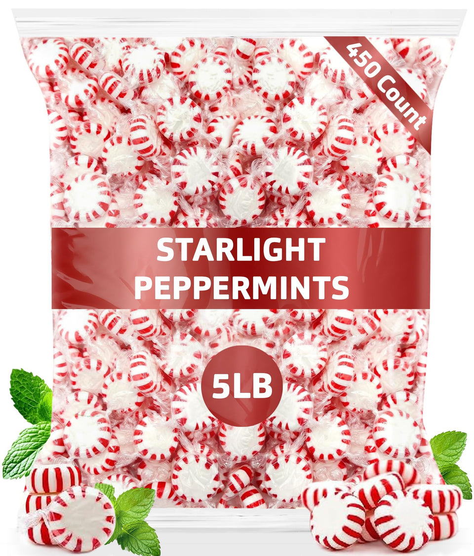 SUGADELIC Starlight Peppermints 5 lb bag for easy sharing at gatherings