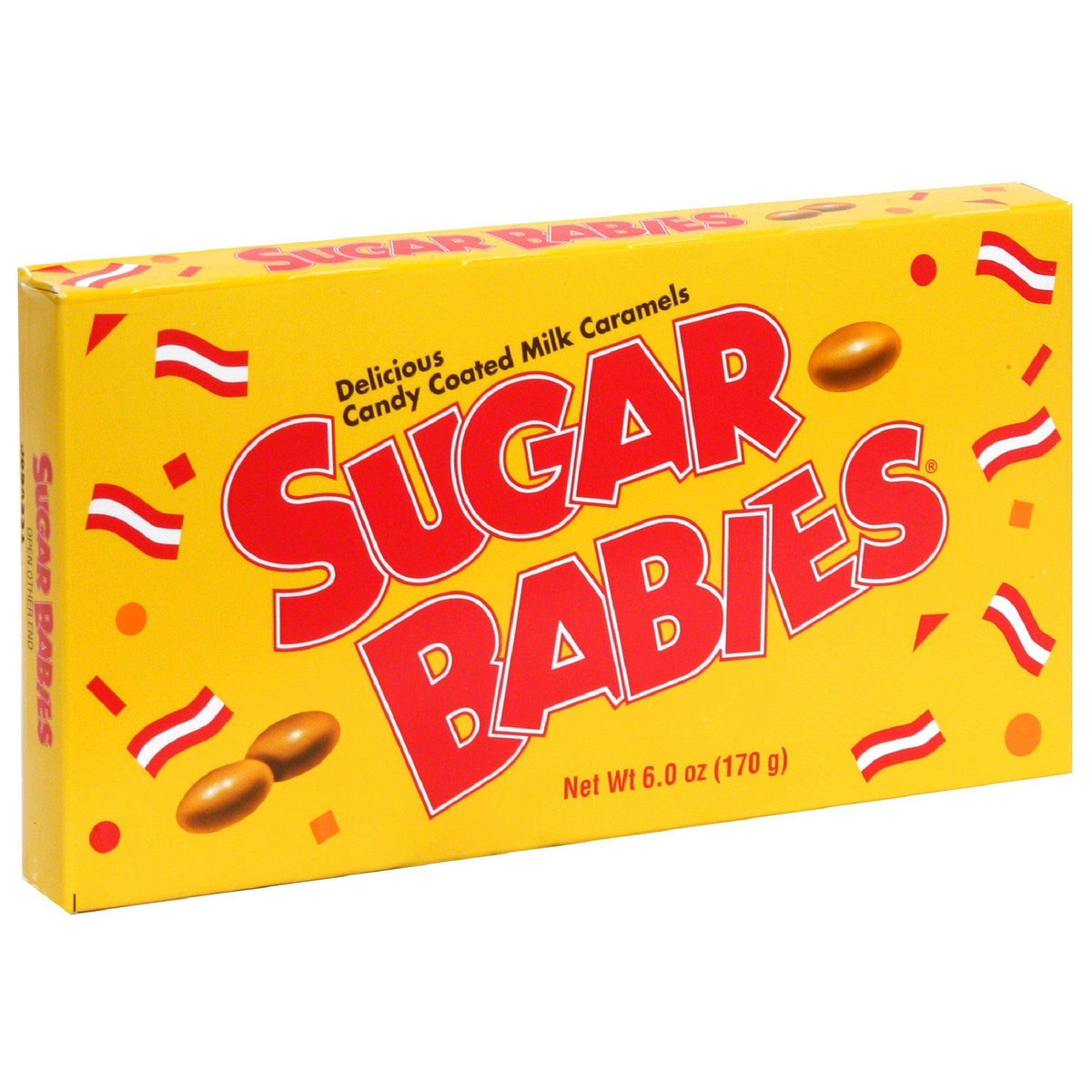 Sugar Babies Theater Box 6oz packaging for movie nights and sharing.