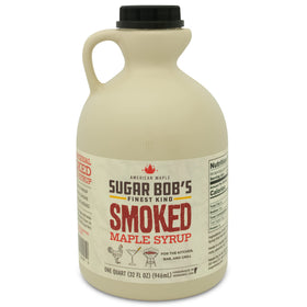 Sugar Bob's Finest Kind smoked maple syrup bottle showing Vermont flavor ideal for glazes