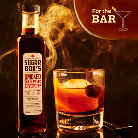 Sugar Bob’s Finest Kind smoked maple syrup acts as cocktail syrup with smoky sweetness.