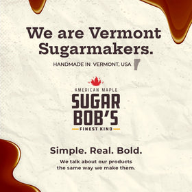 Sugar Bob’s Finest Kind smoked maple syrup gift packaging makes a refined present.