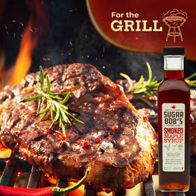Sugar Bob’s Finest Kind smoked maple syrup glazes pork, chicken, and beef with flavor.