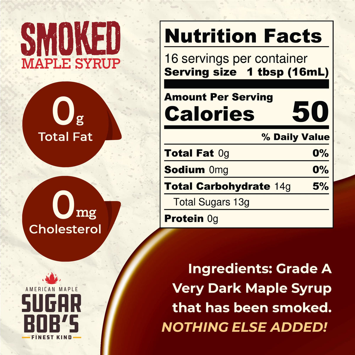 Sugar Bob’s Finest Kind smoked maple syrup reveals a wood-smoke glaze for seafood.