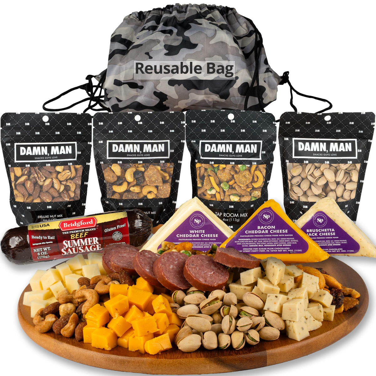 SUGAR PLUM meat and cheese gift basket for entertaining guests